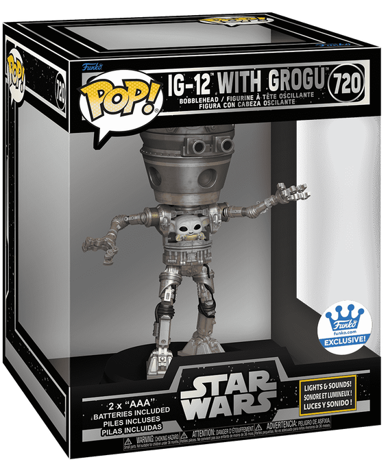 Funko Pop! Deluxe Lights and Sounds IG-12 with Grogu #720