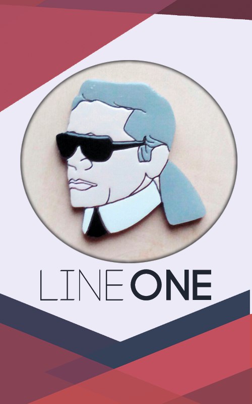 Деревянный значок Карл Лагерфельд / Karl Lagerfeld