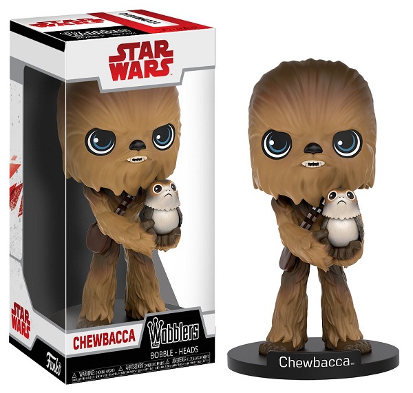 Фигурка Funko Wobblers Чубакка и Порг Звёздные Войны | Chewbacca with Porg Star Wars