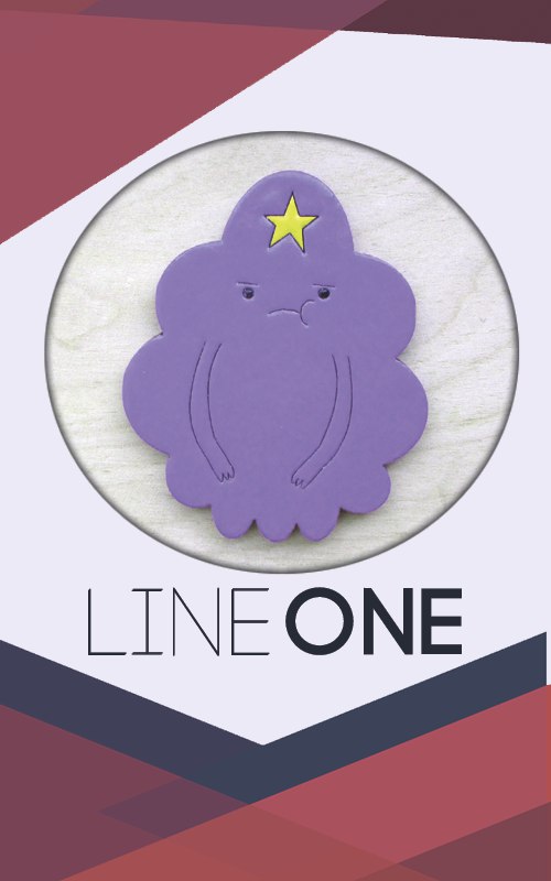 Деревянный значок Принцесса Пупырка Время Приключений / Lumpy Space Princess Adventure Time