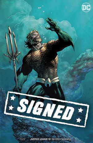 Justice League #10 Cover E Variant Jim Lee & Scott Williams Cover Signed By Scott Snyder (Drowned Earth Prelude) (с автографом)