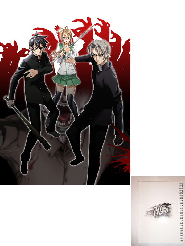 Highschool of the dead тетрадь на пружине