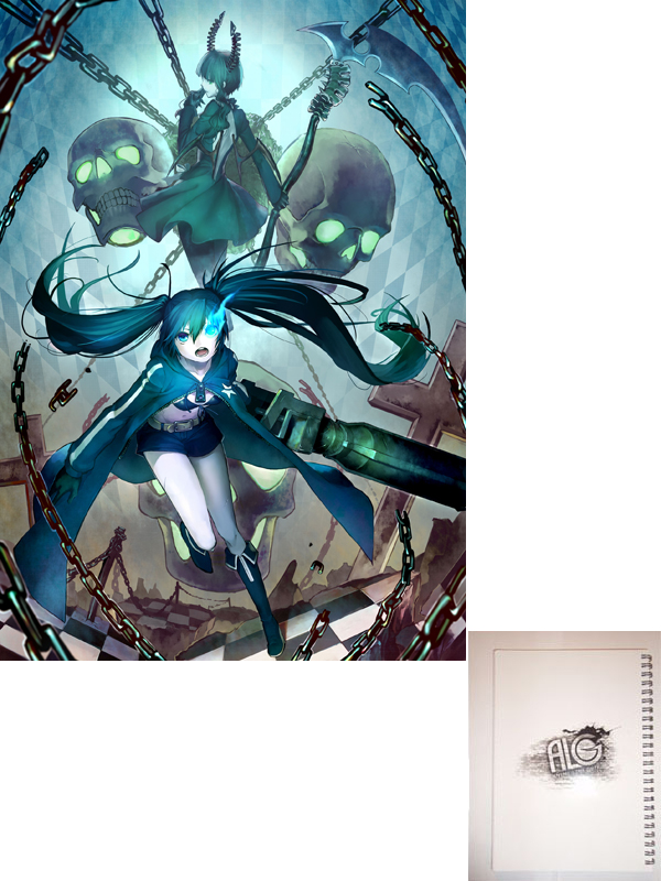 black rock shooter тетрадь на пружине