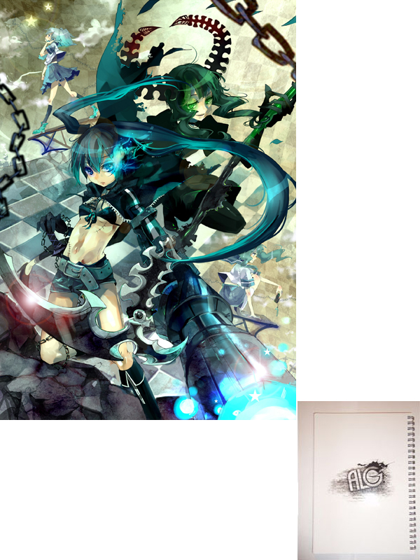 black rock shooter тетрадь на пружине
