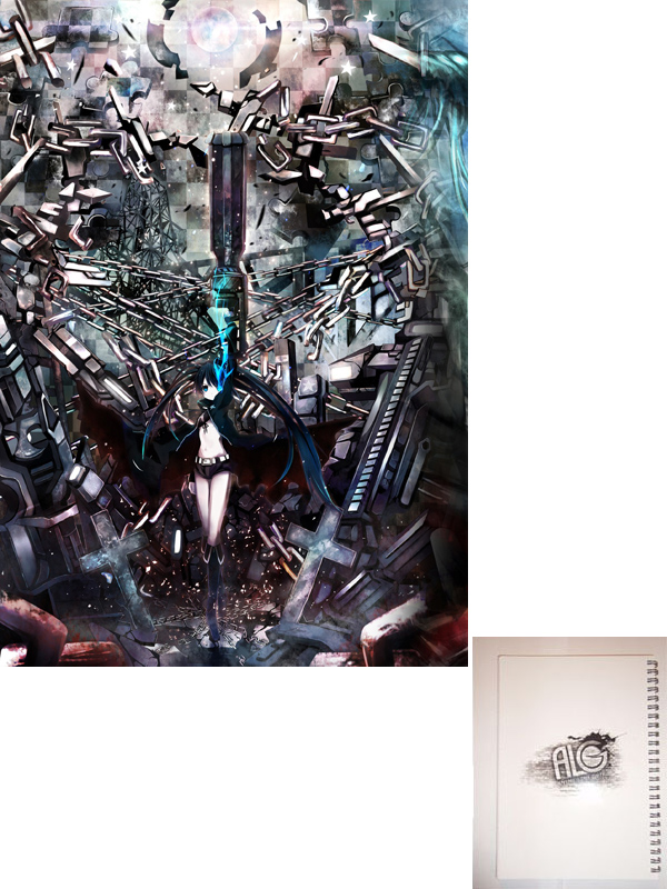 black rock shooter тетрадь на пружине