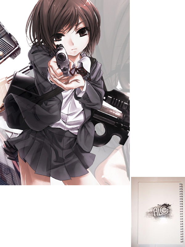 Gunslinger Girl тетрадь на пружине