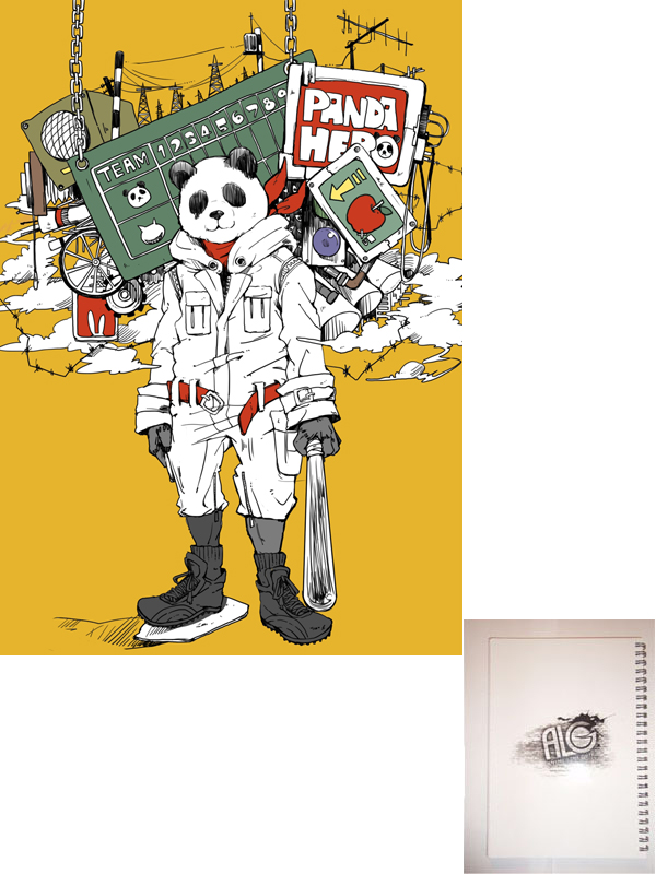 Panda Hero тетрадь на пружине