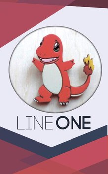 Деревянный значок Чармандер Покемон / Charmander Pokemon