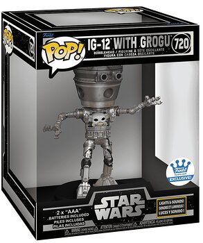 Funko Pop! Deluxe Lights and Sounds IG-12 with Grogu #720