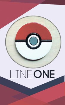 Деревянный значок Покебол Покемон / Pokeball Pokemon