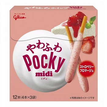 Pocky Midi Клубника 55 г.