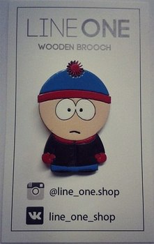 Деревянный значок Стэн Марш Южный Парк / Stan Marsh South Park