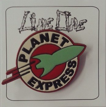 Деревянный значок Межпланетный экспресс Футурама | Planet Express Futurama