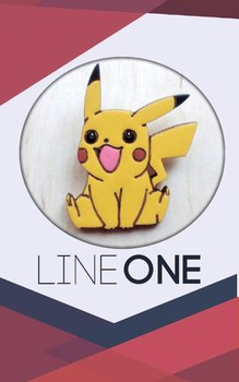 Деревянный значок Пикачу Покемон / Pikachu Pokemon