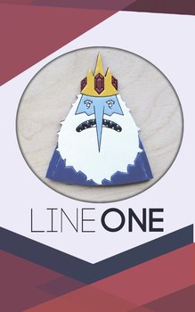 Деревянный значок Ледяной Король Время Приключений / Ice King Adventure Time