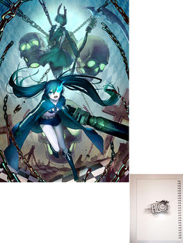 black rock shooter тетрадь на пружине