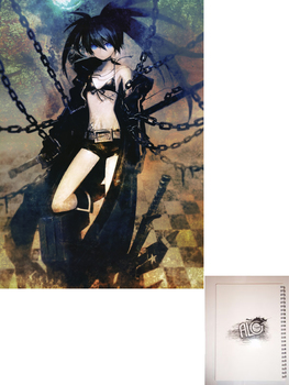 black rock shooter тетрадь на пружине