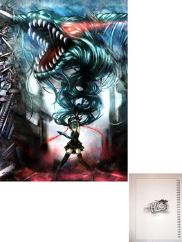 black rock shooter тетрадь на пружине