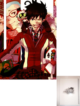 Ao no exorcist тетрадь на пружине