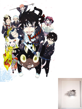 Ao no exorcist тетрадь на пружине