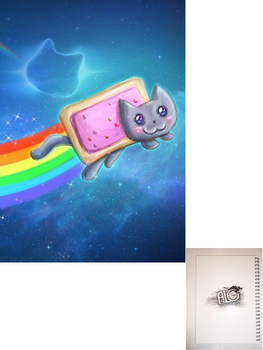 Nyan cat тетрадь на пружине