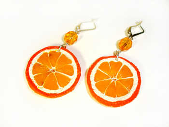 Серьги Апельсиновые