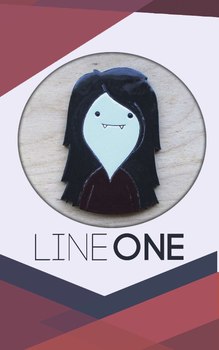 Деревянный значок Марселин Время Приключений / Marceline Adventure Time