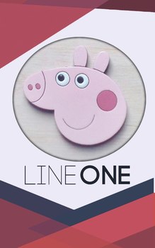 Деревянный значок Свинка Пеппа / Peppa