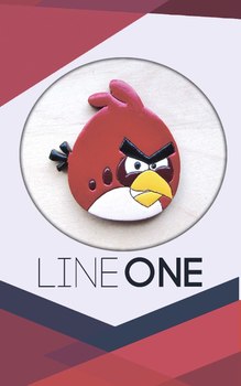 Деревянный значок Ред / Red Angry Birds