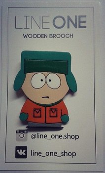 Деревянный значок Кайл Брофловски Южный Парк / Kyle Broflovski South Park