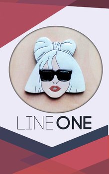 Деревянный значок Леди Гага / Lady Gaga