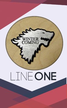 Деревянный значок Старк Игра Престолов / Stark Game of Thrones