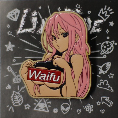 Деревянный значок Waifu (Pink)