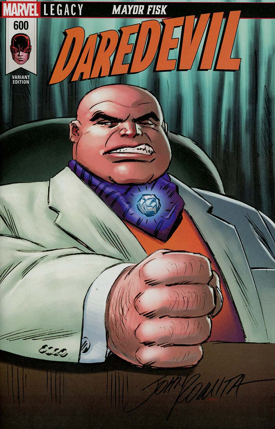 Daredevil # 600 Cover K Variant Scorpion Comics John Romita Sr. Cover (Marvel Legacy Tie-In)
