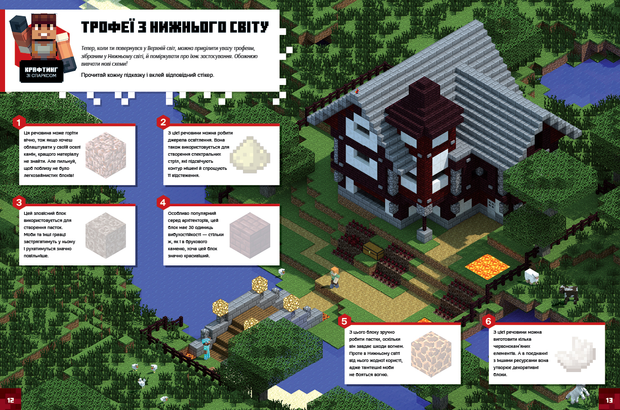MINECRAFT. Стікер-бук. Нижній світ и Край