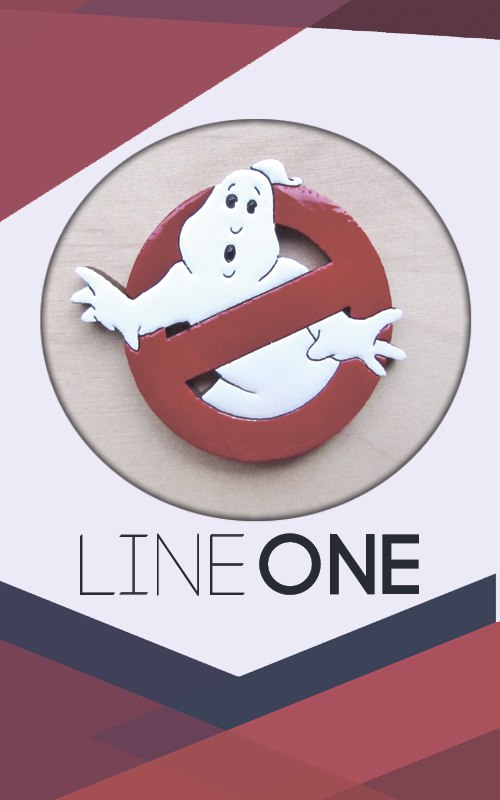 Дерев'яний значок Мисливці за привидами | Ghost Busters