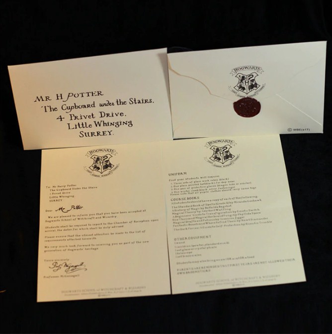 Лист з Хогвартса Гаррі Поттер | Hogwarts Acceptance Letter Harry Potter
