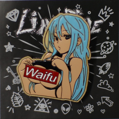 Деревянный значок Waifu (Blue)