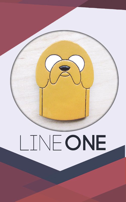 Дерев’яний значок Джейк з «Пригоди Таймі» | Jake Adventure Time