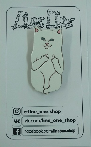 Дерев'яний значок Кот RIPNDIP | RIPNDIP Cat