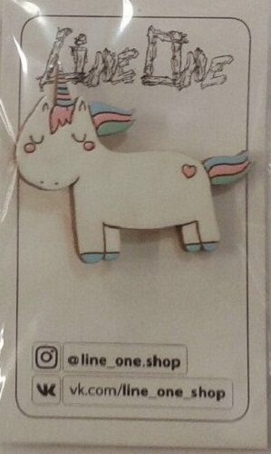 Дерев'яний значок Єдиноріг | Unicorn