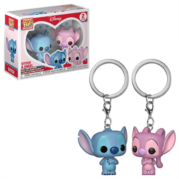 Комплект брелоків-фігурок Funko Стіч і Ангел | Stitch & Angel