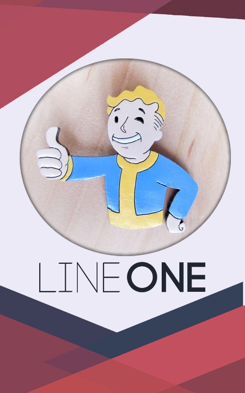 Дерев'яний значок Волт-Бой | Vault Boy Fallout