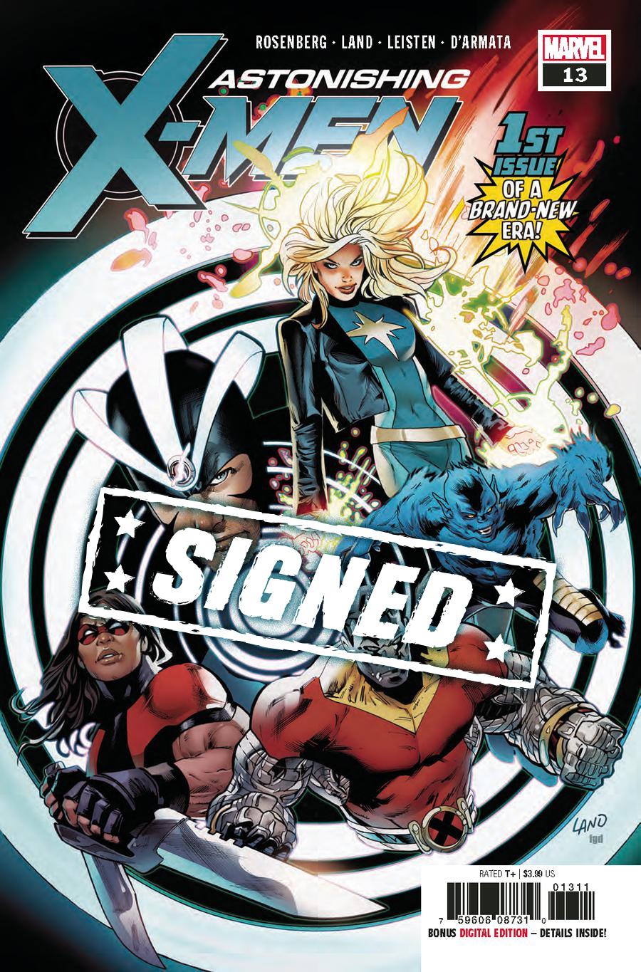 Astonishing X-Men #13 Обкладинка D Звичайна, підписана Грегом Лендом та Метью Розенбергом (с автографом)
