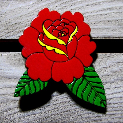 Дерев’яний значок Роза / Rose