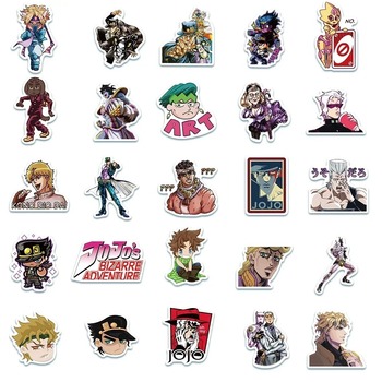 Стікерпак «Неймовірні пригоди ДжоДжо» | Набір яскравих наклейок JoJo’s Bizarre Adventure 50 шт