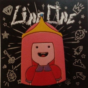 Дерев’яний значок Принцеса Жуйка Adventure Time | Princess Bubblegum Adventure Time
