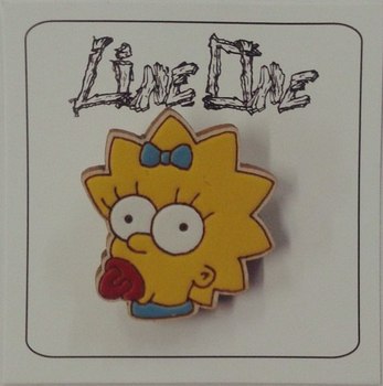 Дерев'яний значок Меггі Сімпсони | Maggie The Simpsons