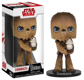 Фігурка Funko Wobblers Чубакка та Порг Зіркові війни | Chewbacca with Porg Star Wars