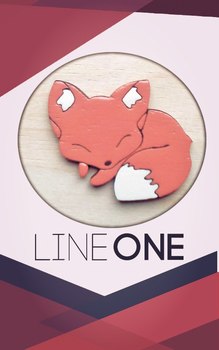 Дерев'яний значок Лисичка | Foxy